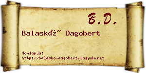 Balaskó Dagobert névjegykártya